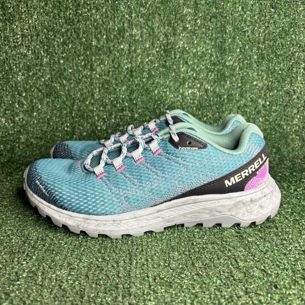 Merrell Fly Strike Trail Running Athletic Outdoors Sneaker‎ Blue Womens Size 9.5